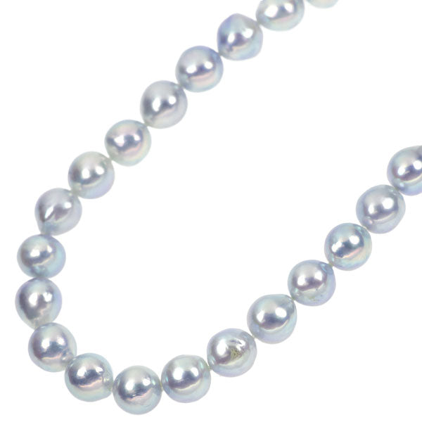 Tasaki Pearl SV Colored Gray Akoya Pearl Necklace Diameter 7.9-8.7mm 