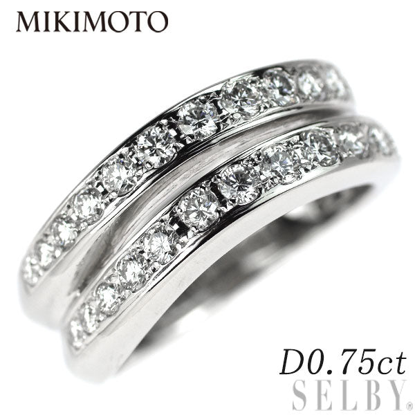 MIKIMOTO Pt950 Diamond Ring 0.75ct 