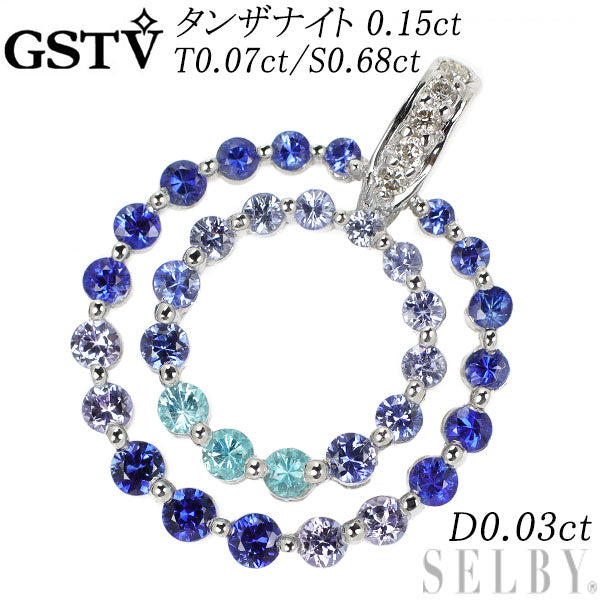 GSTV K18WG タンザナイト パライバトルマリン サファイア ダイヤ ペンダントトップ 0.15ct PT0.07ct S0.68ct –  セルビーオンラインストア