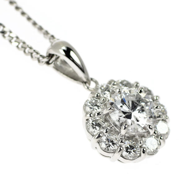 Pt900/Pt850 ダイヤモンド ペンダントネックレス 1.010ct F SI2 G D0.706ct