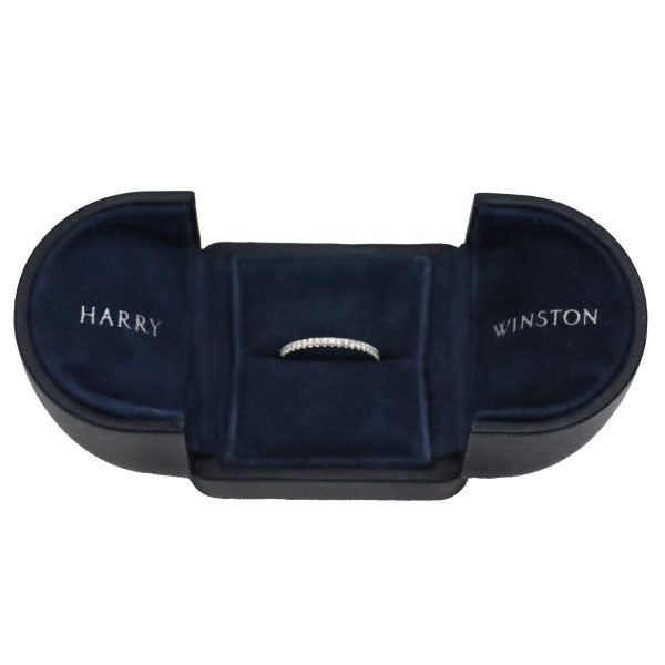 Harry Winston Pt950 Diamond Ring Micro Pavé Half Eternity 