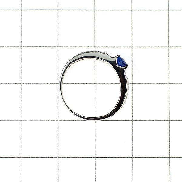 Pt900 Sapphire Diamond Ring 0.60ct D0.17ct 