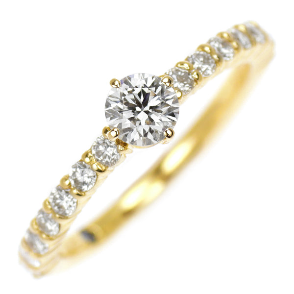 4℃ K18YG Diamond Ring 0.234ct D VVS2 3EXHC 