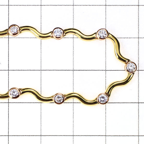 K18YG/PG Diamond Necklace 1.740ct Station 