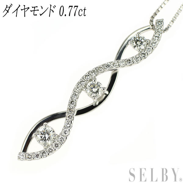 K18WG Diamond Pendant Necklace 0.77ct – セルビーオンラインストア