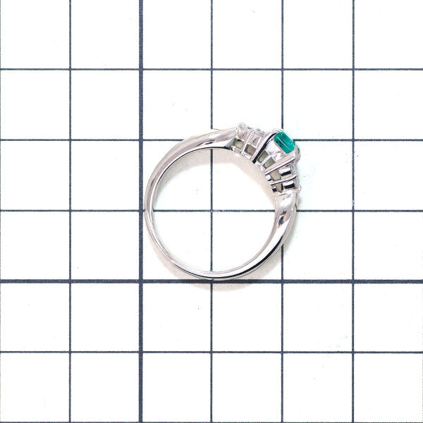 Pt900 コロンビア産 エメラルド ダイヤモンド リング 0.55ct D0.23ct