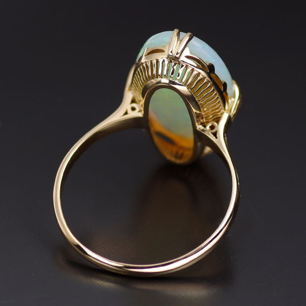 K18YG Opal Ring, Vintage Product, Senbon-kashi 