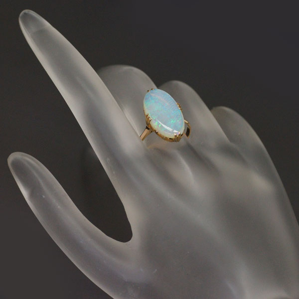 K18YG Opal Ring, Vintage Product, Senbon-kashi 