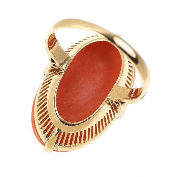 K18PG Coral Ring, Vintage Product, Senbon-kashi 