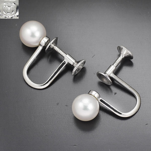 MIKIMOTO SV Akoya pearl earrings, diameter approx. 6.7mm 