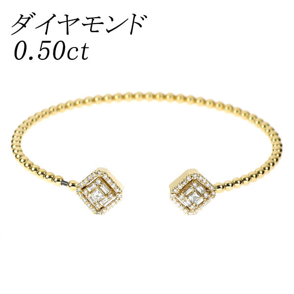 K18YG Diamond Bangle 0.50ct 