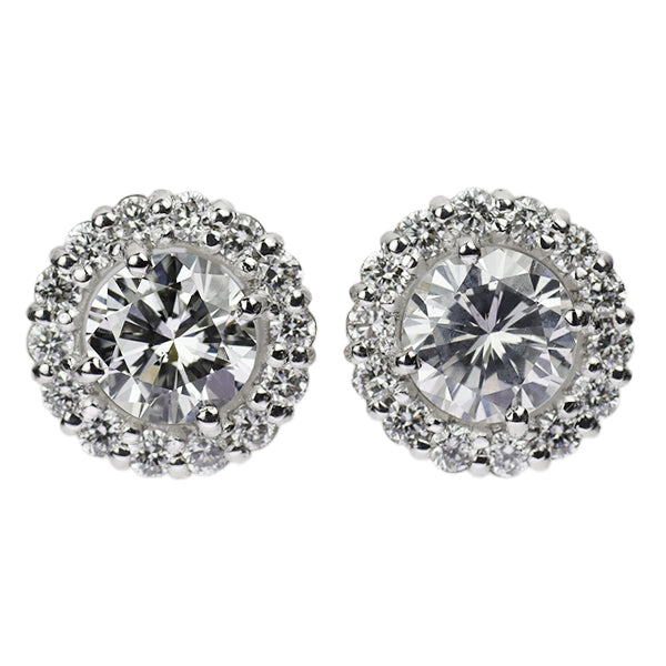 New Pt900 Diamond Earrings 0.645ct G/H SI1-2 G D0.20ct [Escore] 