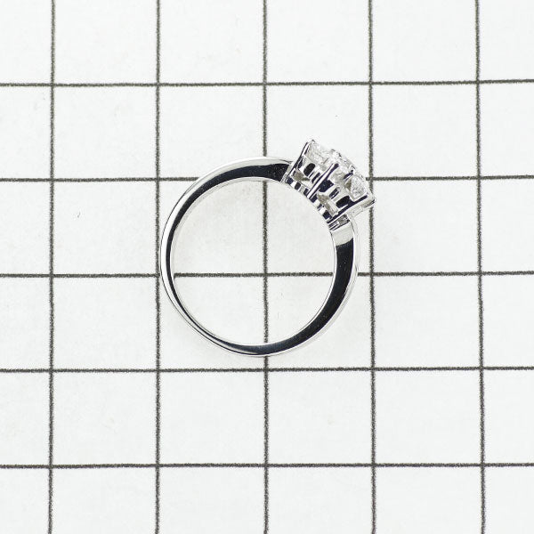 ミキモト Pt950 ダイヤモンド リング 0.34ct フラワー