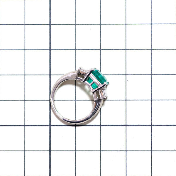 Pt900 エメラルド ダイヤモンド リング 3.06ct D0.88ct