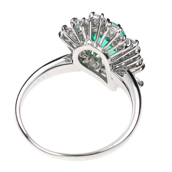 K18WG Emerald Diamond Ring 1.688ct D1.20ct 