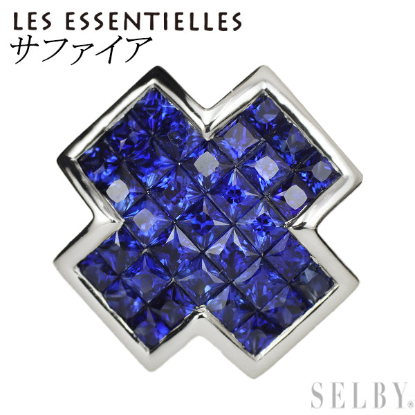 Les Essentials K18WG Sapphire Pendant Top Mystery Setting 