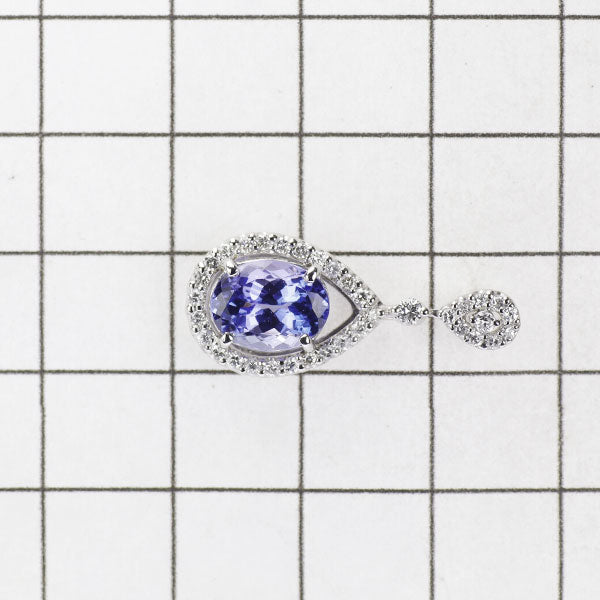 Pt900 Tanzanite Diamond Pendant 2.33ct D0.30ct 