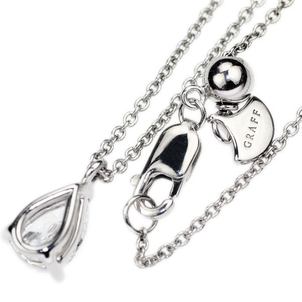 グラフ K18WG ペアシェイプ ダイヤモンド ペンダントネックレス 0.70ct D VS1 《セルビー銀座店》【中古】
