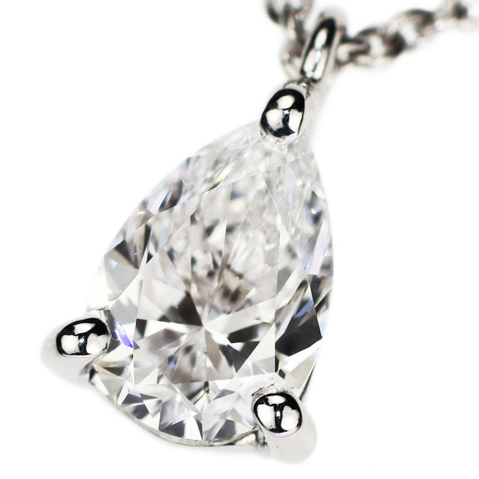 グラフ K18WG ペアシェイプ ダイヤモンド ペンダントネックレス 0.70ct D VS1 《セルビー銀座店》【中古】