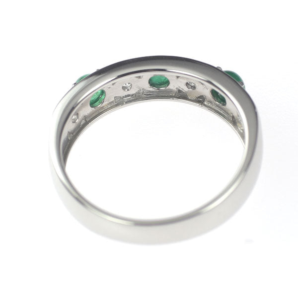 Pt900 Emerald Diamond Ring 0.40ct D0.16ct 