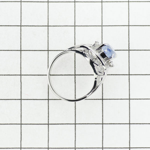 Pt850 Sapphire Diamond Ring 2.60ct 