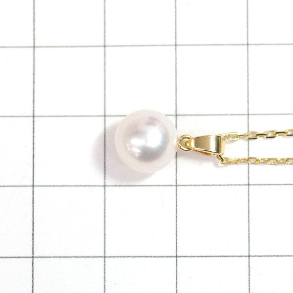 Mikimoto K18YG Akoya pearl pendant necklace, diameter approx. 8.5mm 