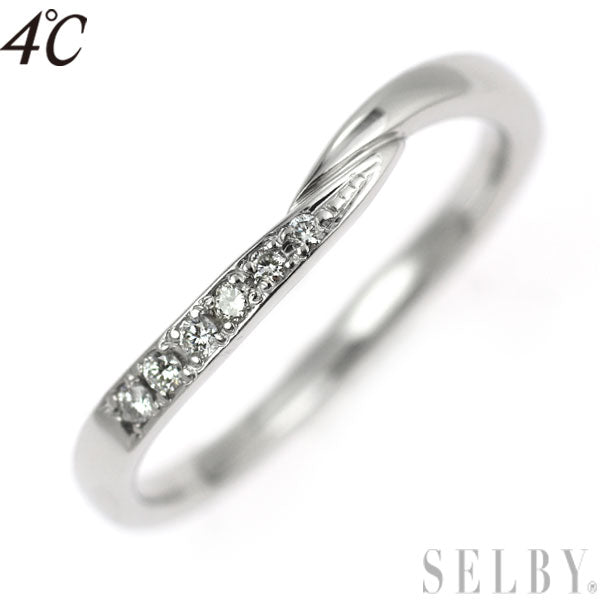 4℃ Pt950 Diamond Ring 