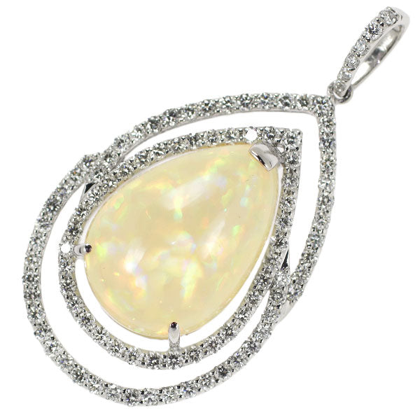 Pt900 Opal Diamond Pendant 9.58ct D1.10ct 