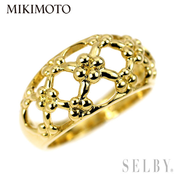 MIKIMOTO K18YG Ring Pinky Flower 