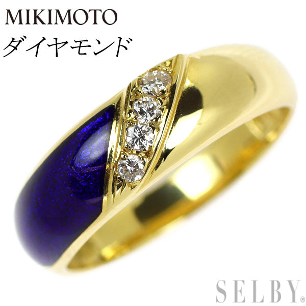 MIKIMOTO Enamel/K18YG Diamond Ring 