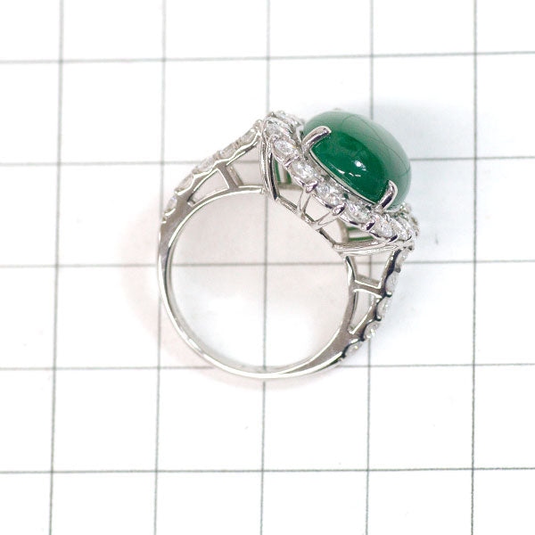 Pt950 Jade Diamond Ring 8.461ct D1.99ct 