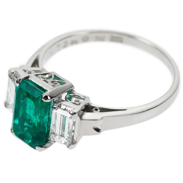 MIKIMOTO Pt950 Colombian Emerald Diamond Ring 1.72ct #12.0 《Selby Ginza Store》 [S, polished to like new] [Used] 