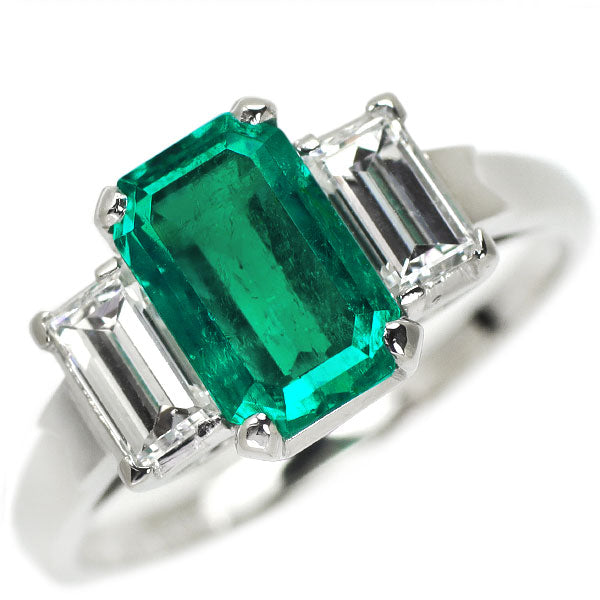 MIKIMOTO Pt950 Colombian Emerald Diamond Ring 1.72ct #12.0 《Selby Ginza Store》 [S, polished to like new] [Used] 