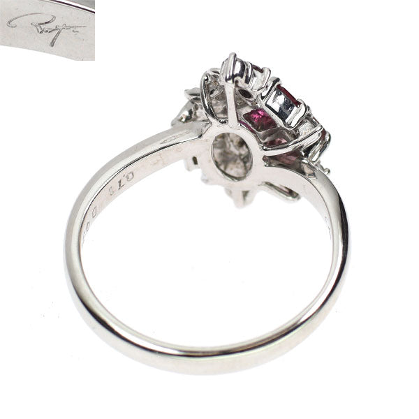 Yasuyuki Matsuzawa K18WG Ruby/Pink Sapphire Diamond Ring 0.71ct D0.11ct 