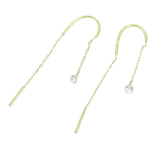 AHKAH K18YG Diamond American Earrings 