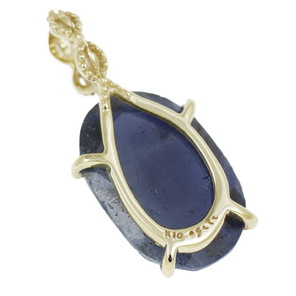 Agate K10YG Sapphire Pendant Classic 