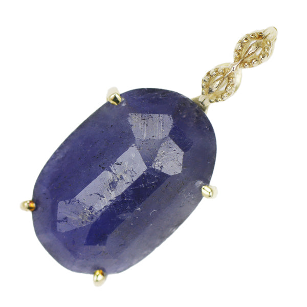 Agate K10YG Sapphire Pendant Classic 