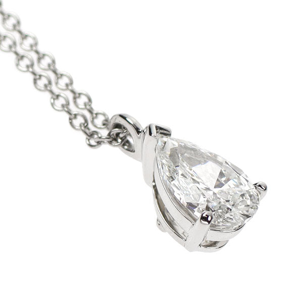 Tiffany Pt950 Pear Shape Diamond Pendant Necklace 0.711ct F VVS2 46.0cm 《Selby Ginza Store》 [S Like New Polished] [Used] 