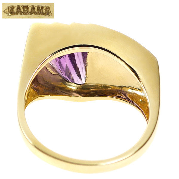 KABANA K18YG Amethyst Opal Diamond Ring 