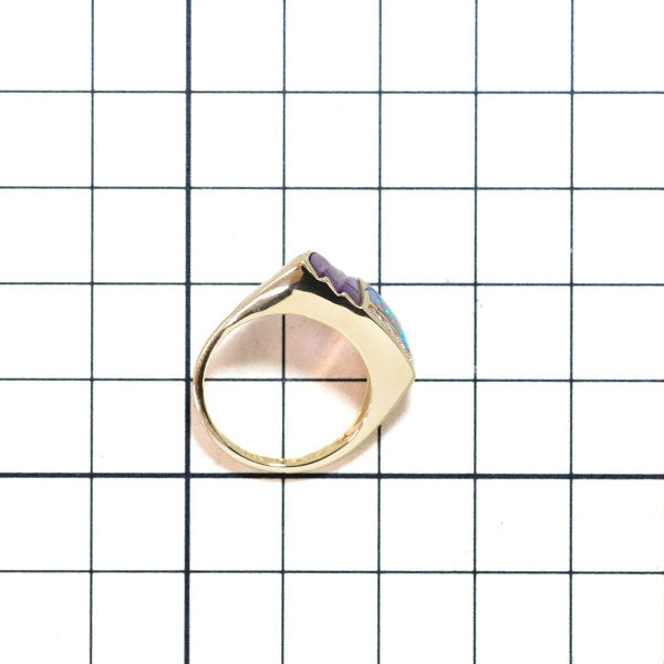 KABANA K18YG Amethyst Opal Diamond Ring 