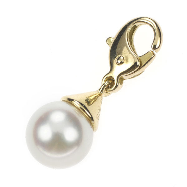 MIKIMOTO K18YG Akoya pearl charm, diameter approx. 7.1mm 