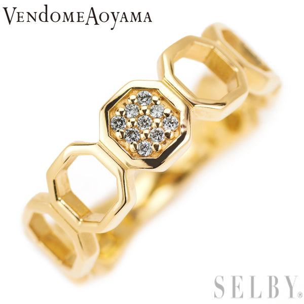 Vendome Aoyama K18YG diamond ring 