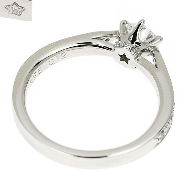 Wish upon a star Pt950 Diamond Ring 0.226ct E VS2 D0.12ct 