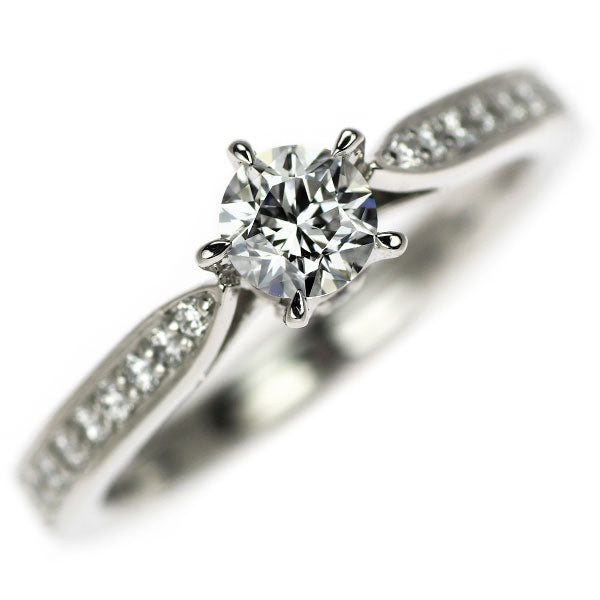 Wish upon a star Pt950 Diamond Ring 0.226ct E VS2 D0.12ct 