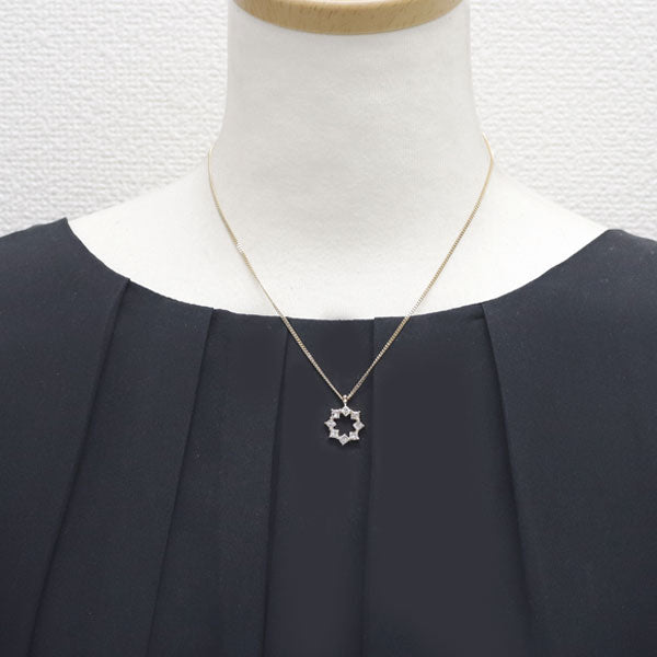 K18YG プリンセスカット ダイヤモンド ペンダントネックレス 1.05ct