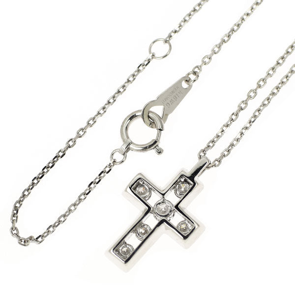 Vendome Aoyama K18WG Diamond Pendant Necklace 0.32ct Cross 