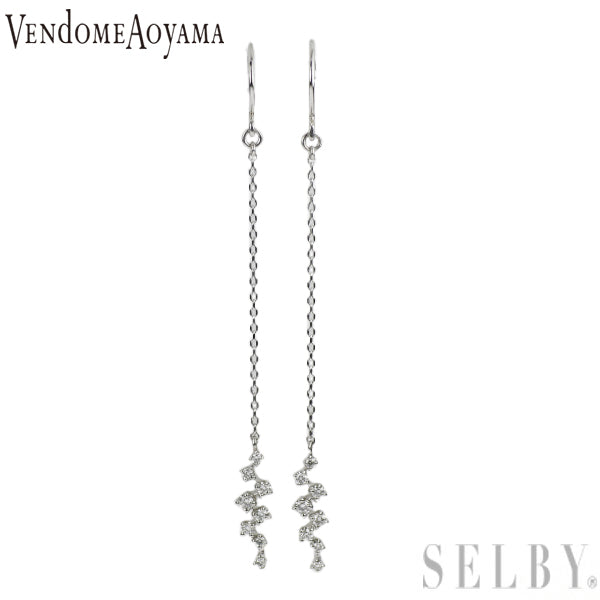 Vendome Aoyama Pt900/Pt950/Pt850 Diamond Earrings 