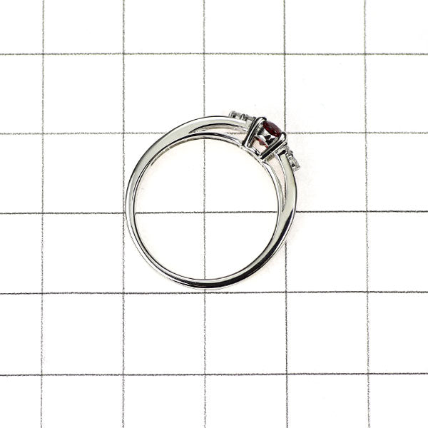 Pt900 ルビー ダイヤモンド リング 0.44ct D0.16ct