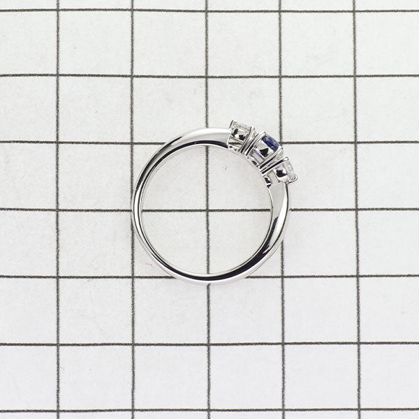 セイコー Pt900 サファイア ダイヤモンド リング 0.37ct D0.25ct