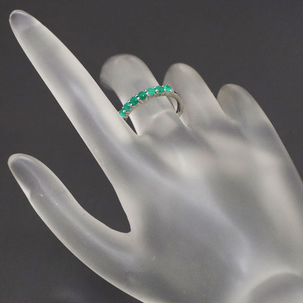 Pt950 Emerald Diamond Ring 0.40ct D0.01ct 